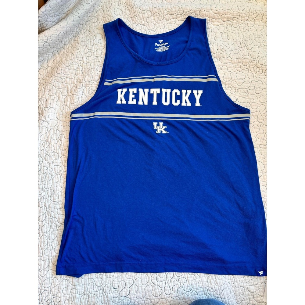 Fanatics Kentucky Wildcats Men's XL Royal Blue Logo Tank Top‎ NCAA UK NWOT #111
